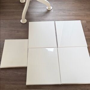 5 blank canvases